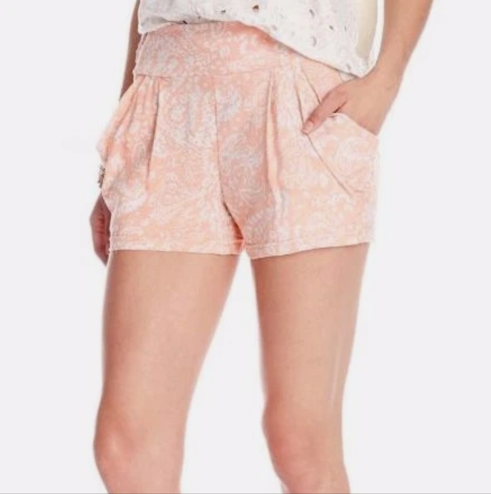 Free People Peach Tea Combo Paisley Print Short Size SMALL